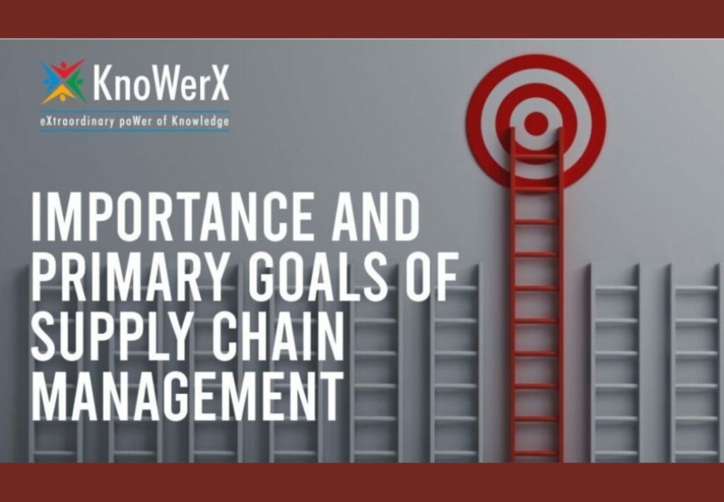 IMPORTANCE AND PRIMARY GOALS OF SUPPLY CHAIN MANAGEMENT